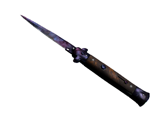 Stiletto Knife Doppler Black Pearl