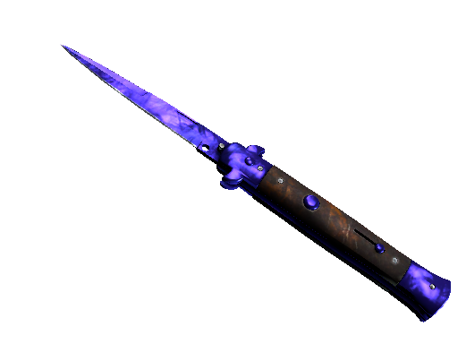 Stiletto Knife Doppler Sapphire